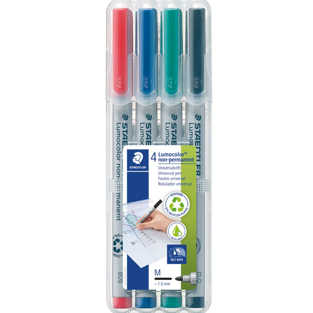 4-pack Lumocolor Non-permanent Medium