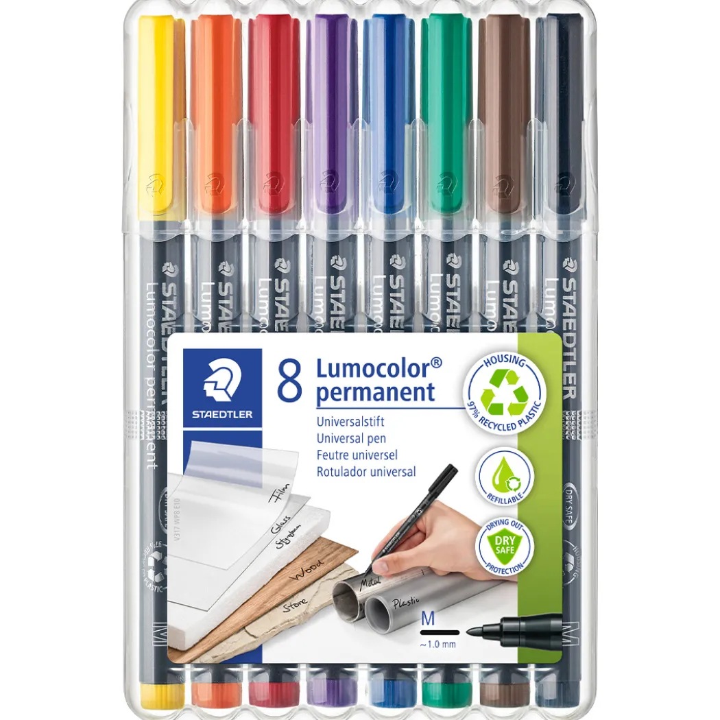 8-pack Lumocolor permanent Medium