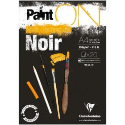 Paint'ON Konstnärsblock Black Noir A4