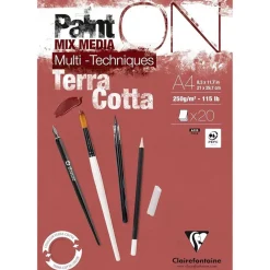 Paint'ON Konstnärsblock Terracotta A4