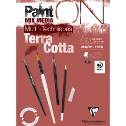 Paint'ON Konstnärsblock Terracotta A5
