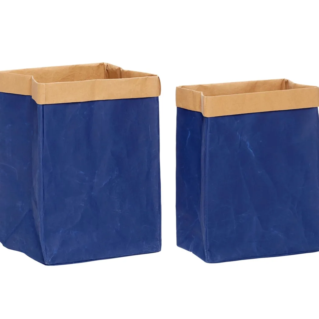 Paper basket Blue Förvaringskorg 2-set