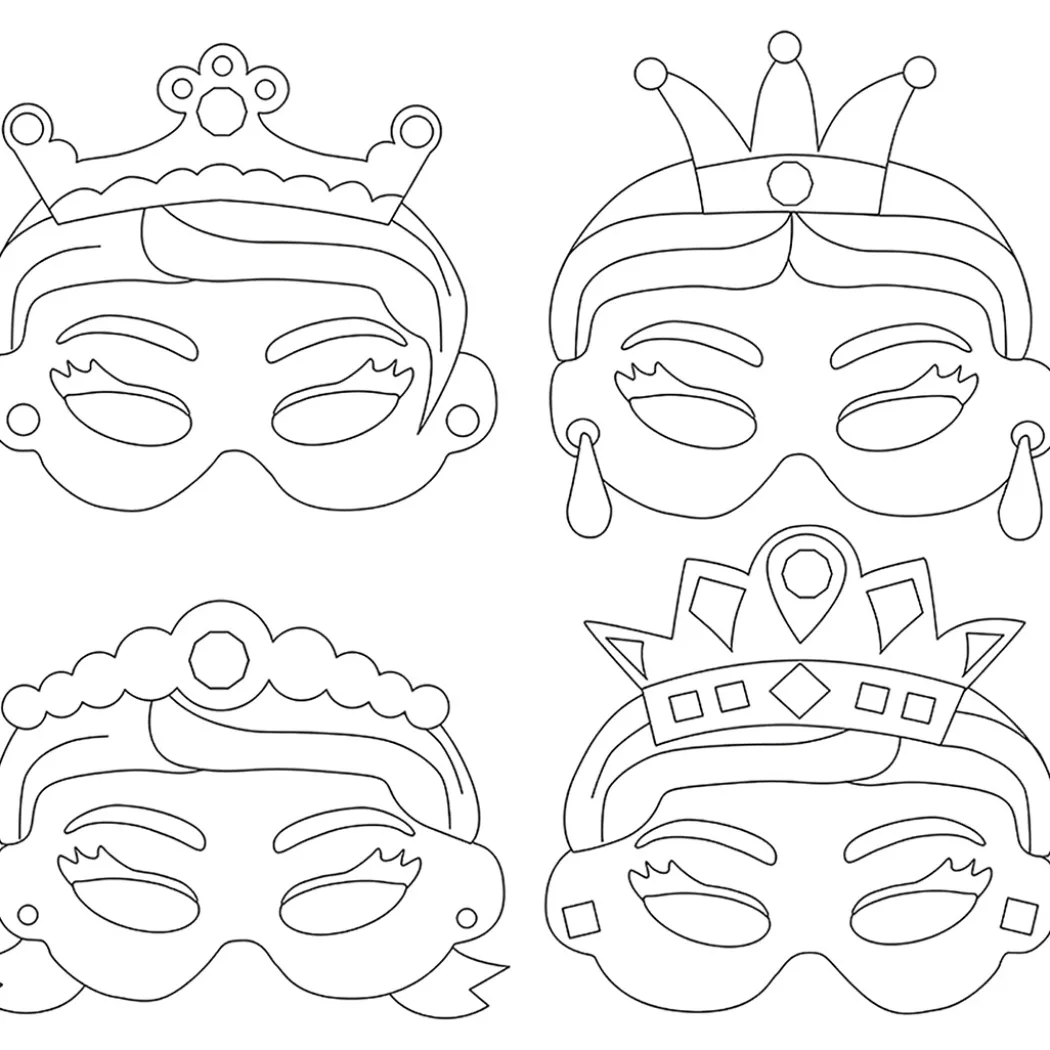 Pappersmasker Prinsessor 12 st