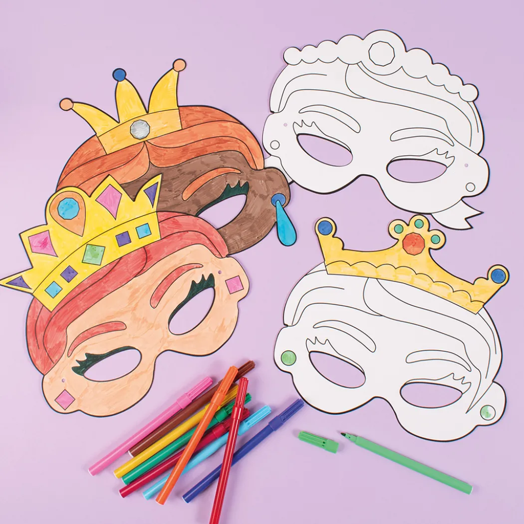 Pappersmasker Prinsessor 12 st