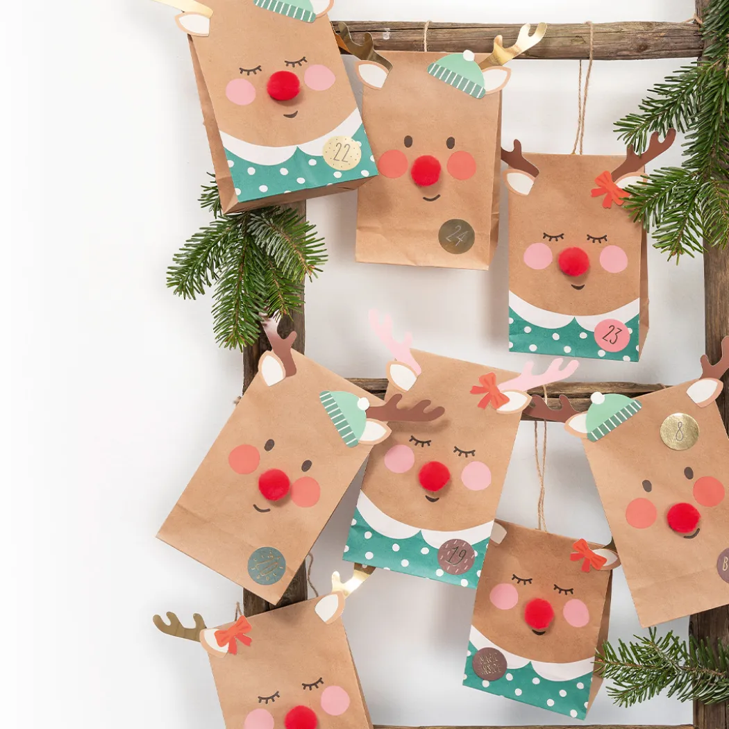 Papperspåsar till Adventskalender Natur 24-pack
