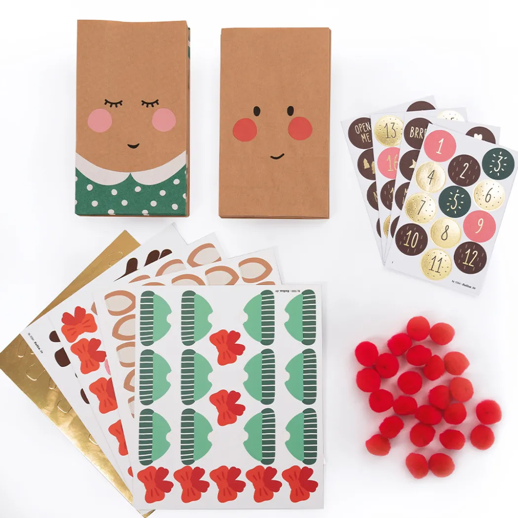 Papperspåsar till Adventskalender Natur 24-pack