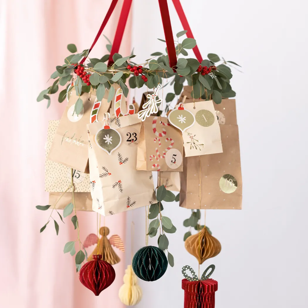 Papperspåsar till Adventskalender 24-pack