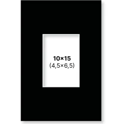 Passepartout Svart 10x15 cm