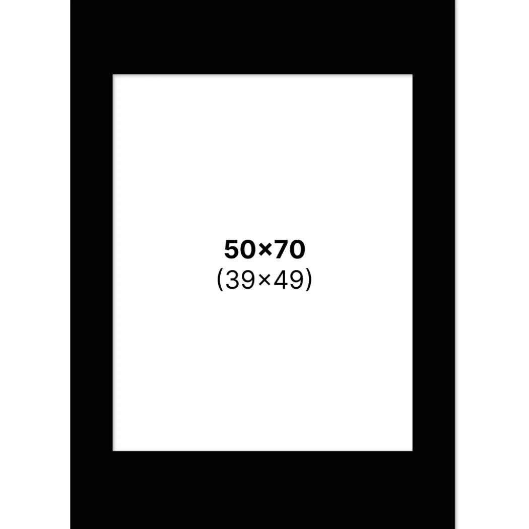 Passepartout Svart 50x70 cm