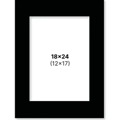 Passepartout Svart 18x24 cm