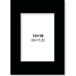 Passepartout Svart 13x18 cm