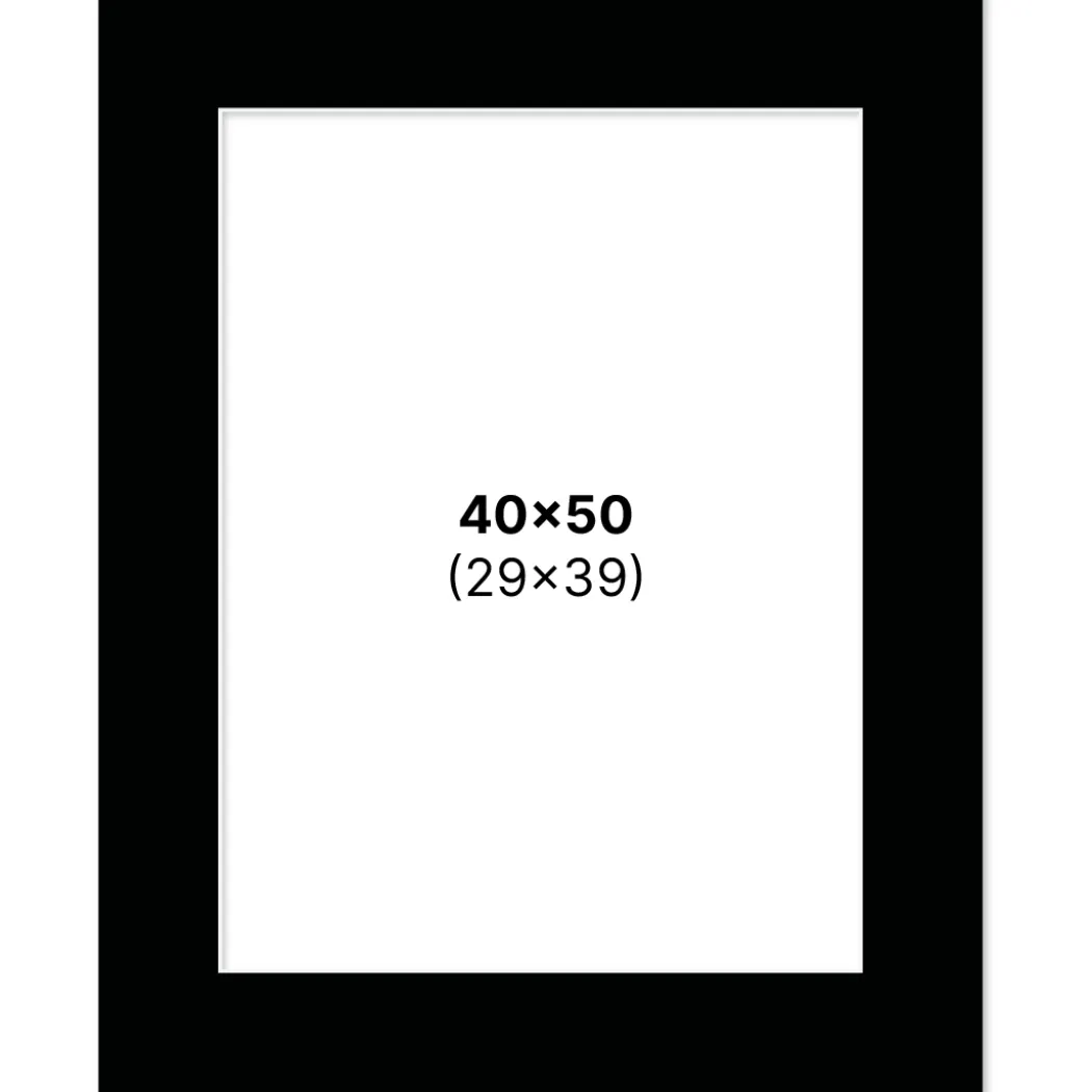 Passepartout Svart 40x50 cm