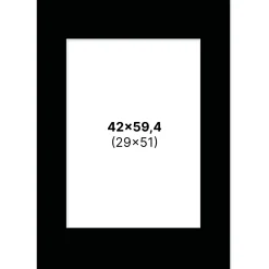 Passepartout Svart 42x59,4 cm A2