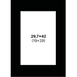 Passepartout Svart 29,7x42 cm A3