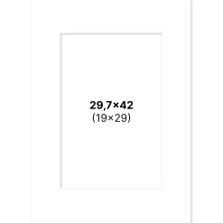 Passepartout Vit 29,7x42 A3