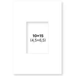 Passepartout Vit 10x15 cm