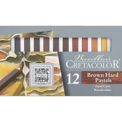 Pastellkritor Hårda Brun/Röd 12-set