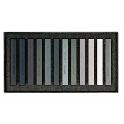 Pastellkritor Hårda Grey Tones 12-set