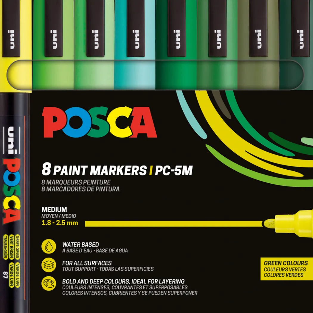 PC-5M Green Colours 8-set