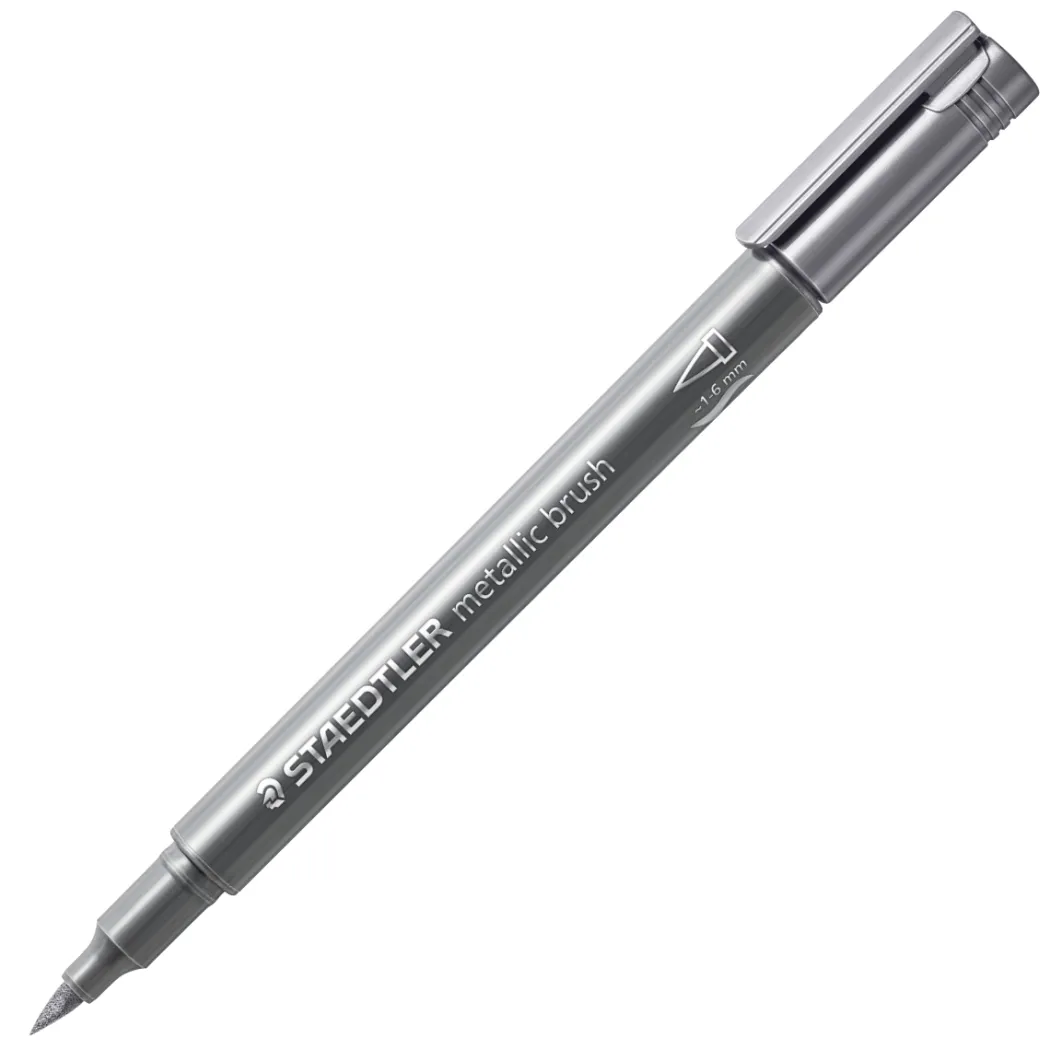 Penselpenna Metallic silver
