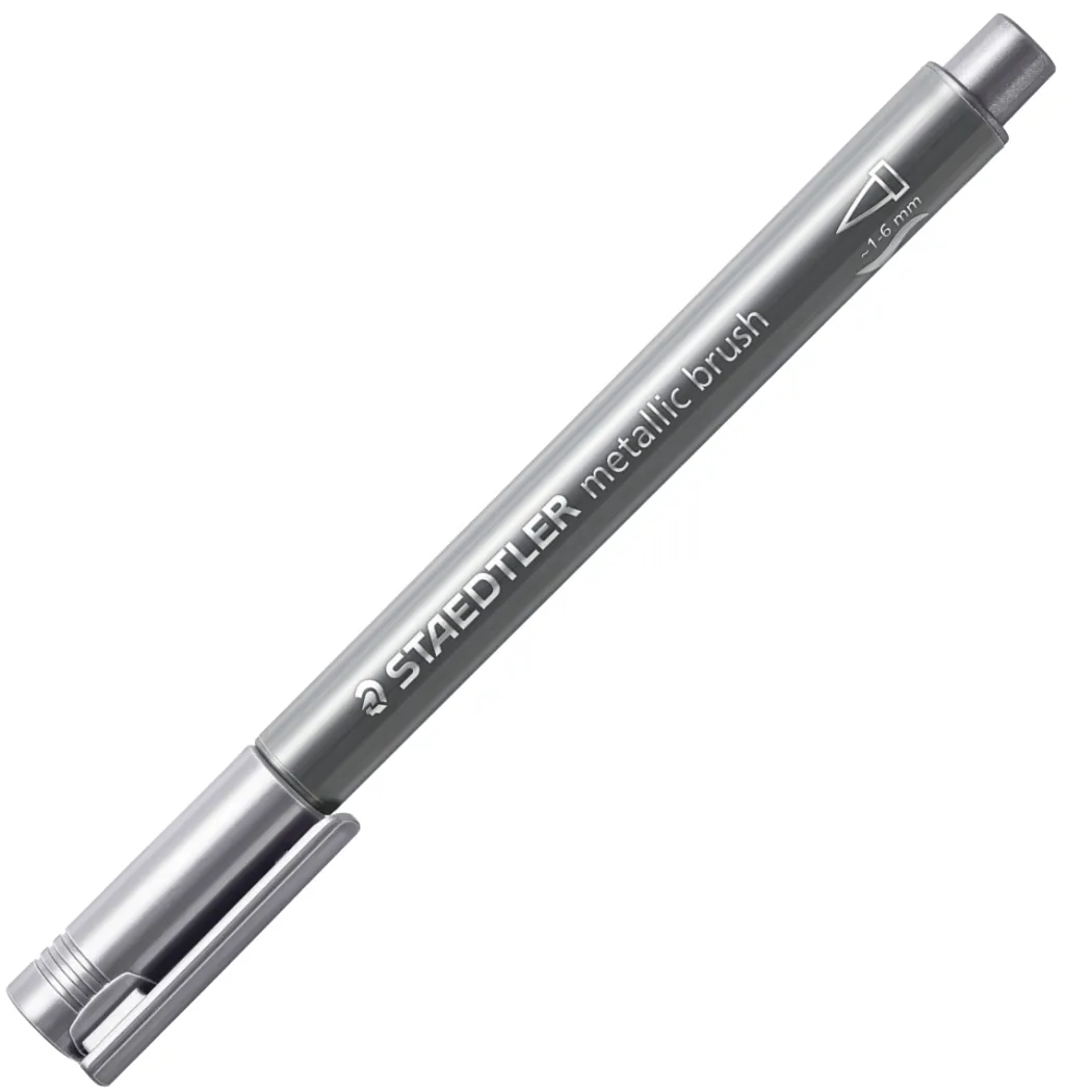 Penselpenna Metallic silver