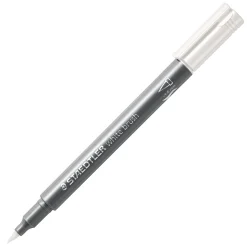Penselpenna Metallic vit