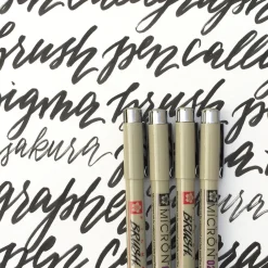 Pigma Micron Fineliner 6-set + 1 Brush Pen