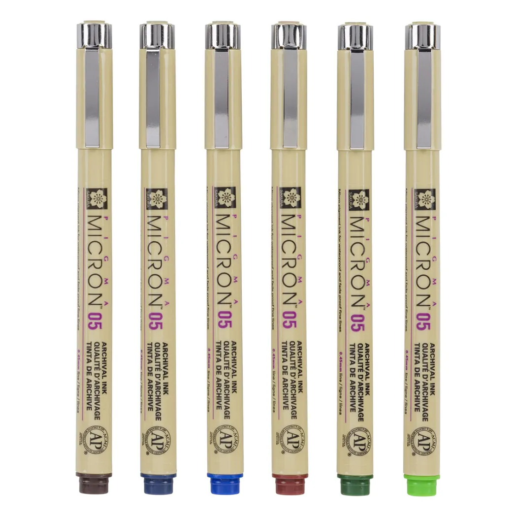 Pigma Micron Fineliner 6-set 05 Earth Colours