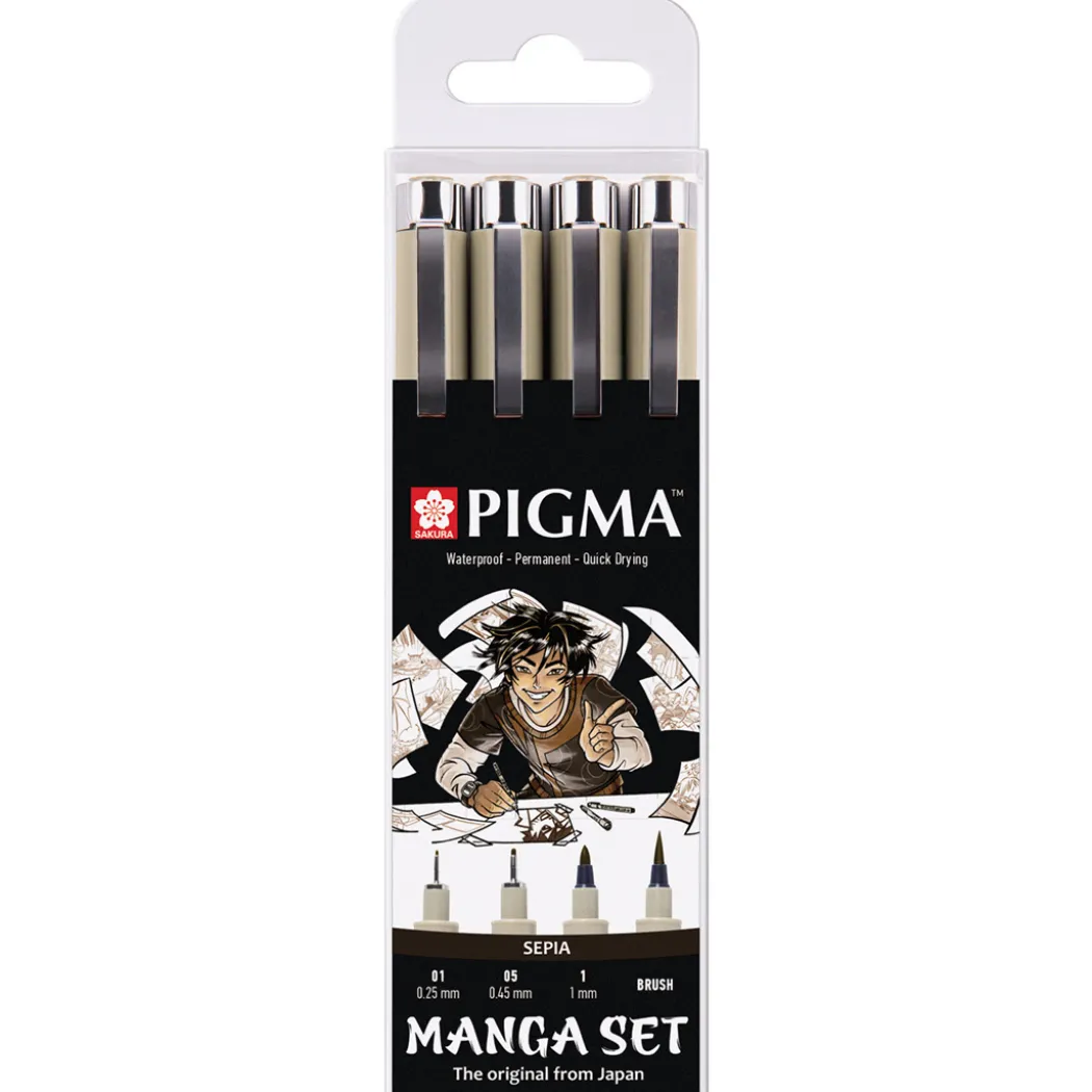 Pigma Sepia Manga 4-set