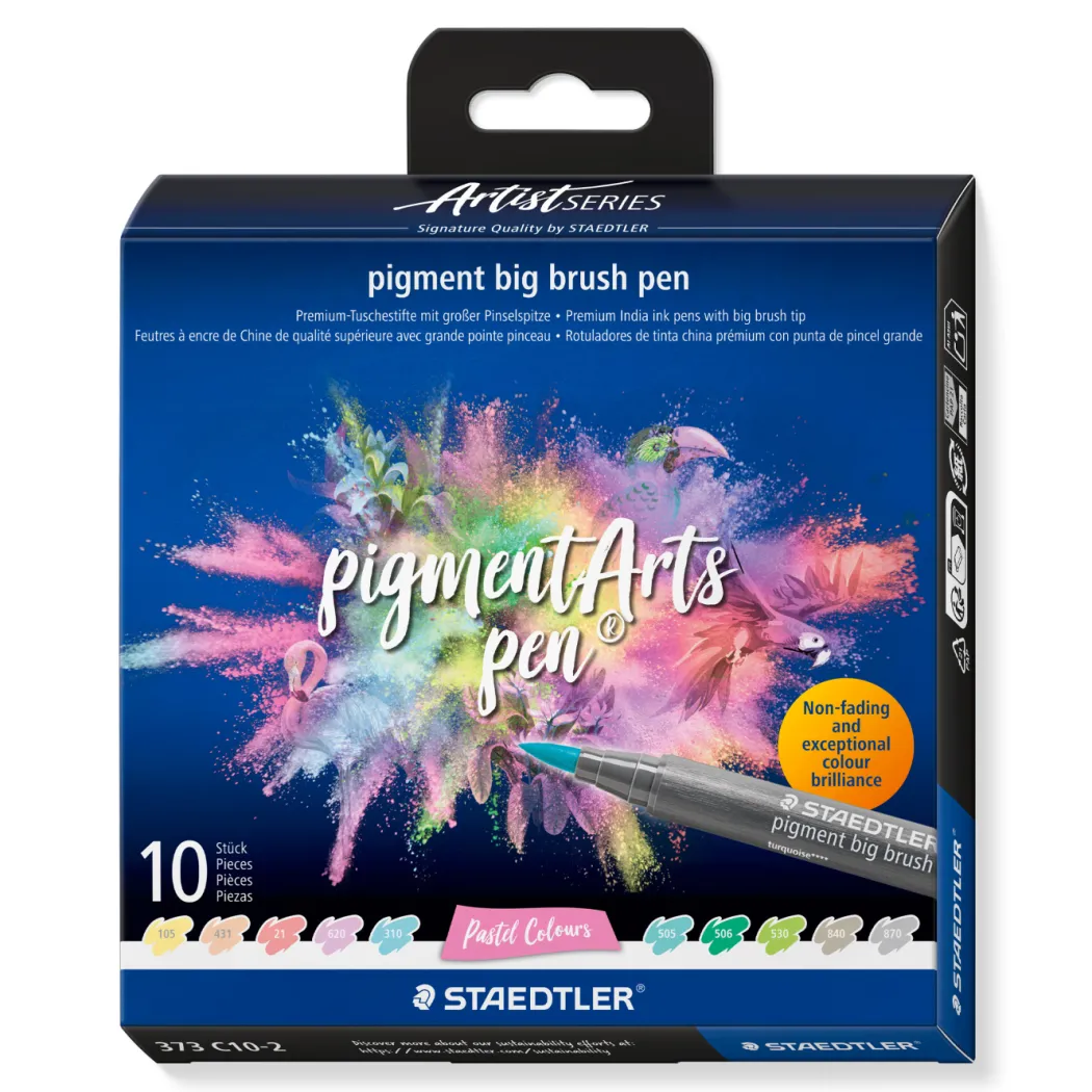 Pigment Arts Big Brush Pen 10-set Pastel