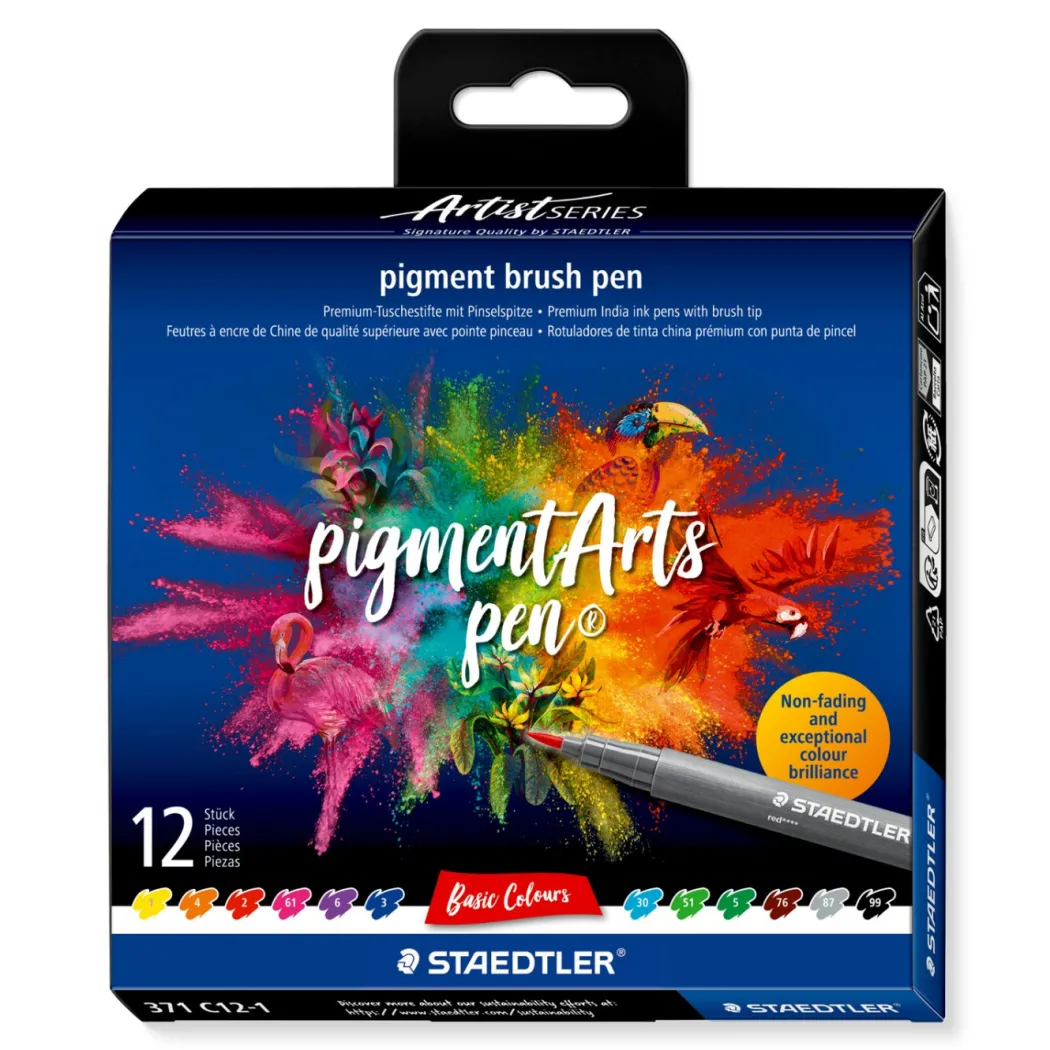 Pigment Arts Brush Pen 12-set Basic