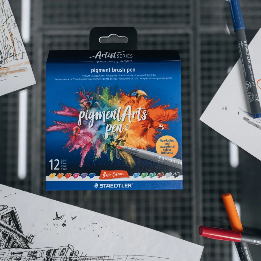 Pigment Arts Brush Pen 12-set Basic