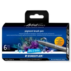 Pigment Arts Brush Pen 6-set Blue/Violet