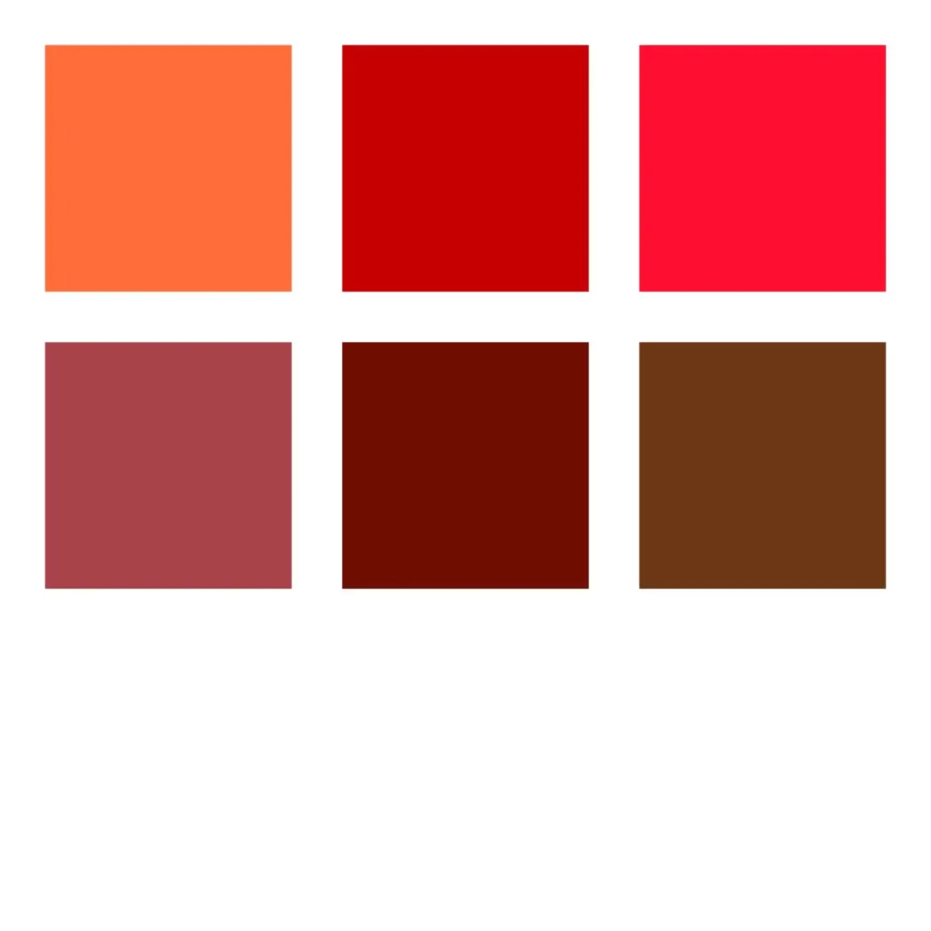 Pigment Arts Brush Pen 6-set Red/Brown