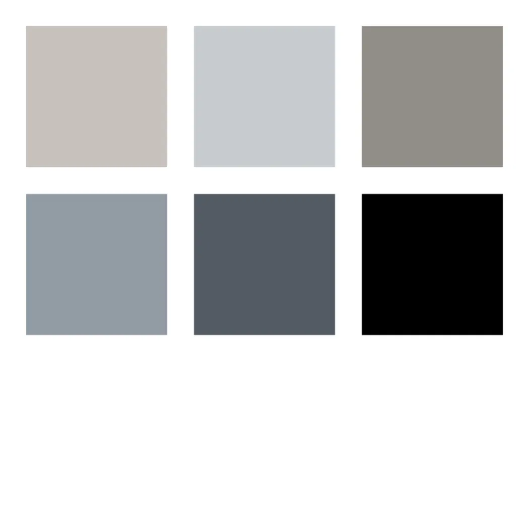 Pigment Arts Soft Brush Pen 6-set Grey