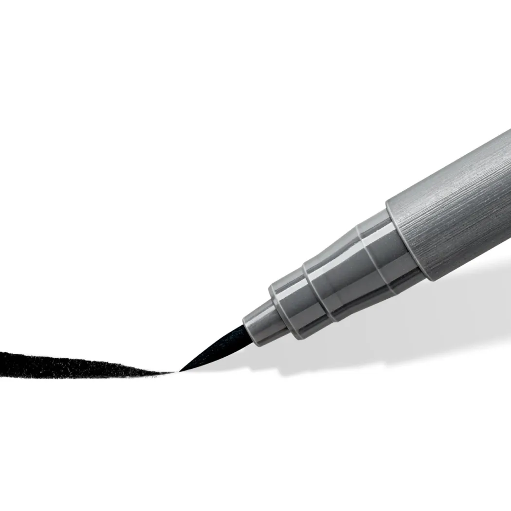Pigment Arts Soft Brush Pen 6-set Grey