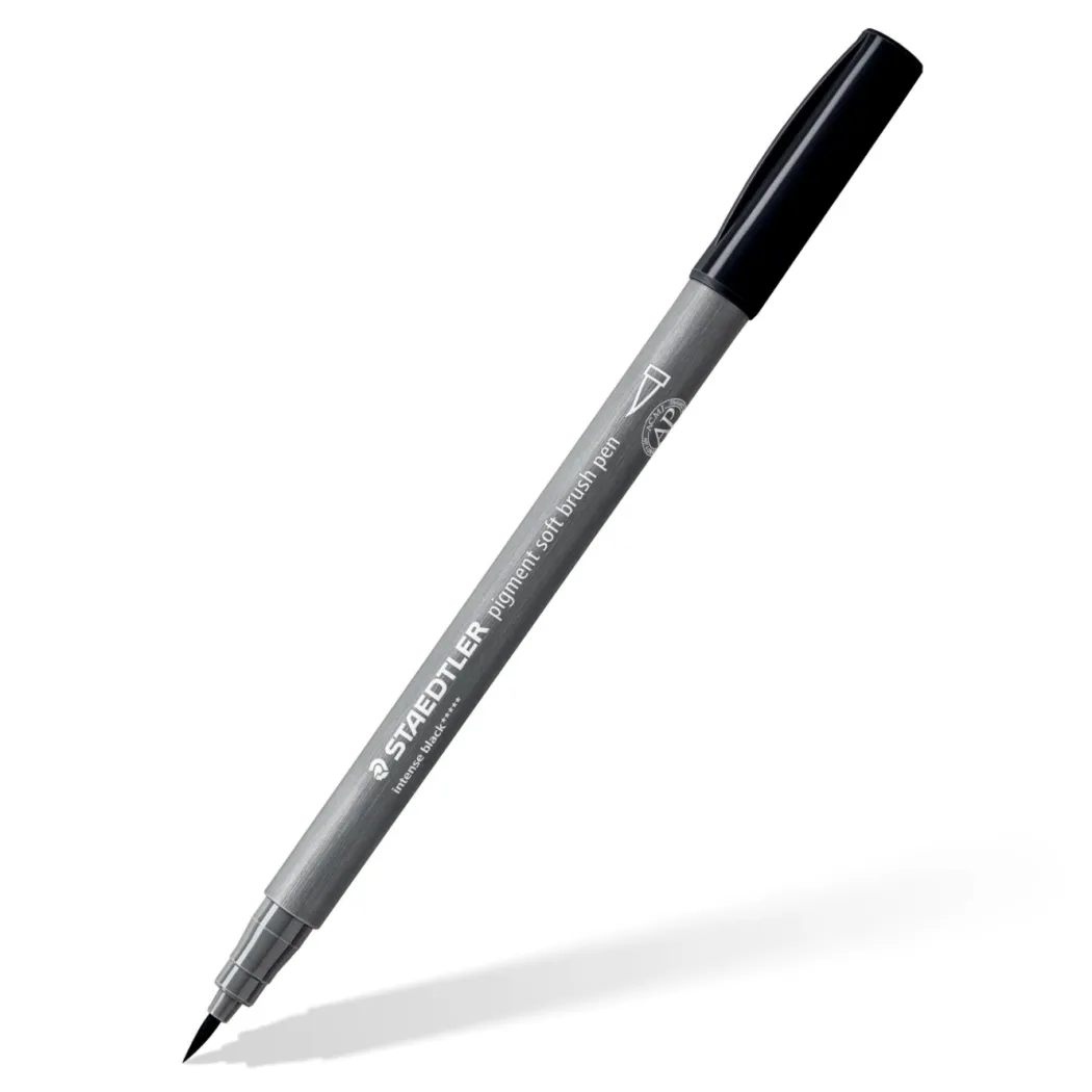 Pigment Arts Soft Brush Pen 6-set Grey