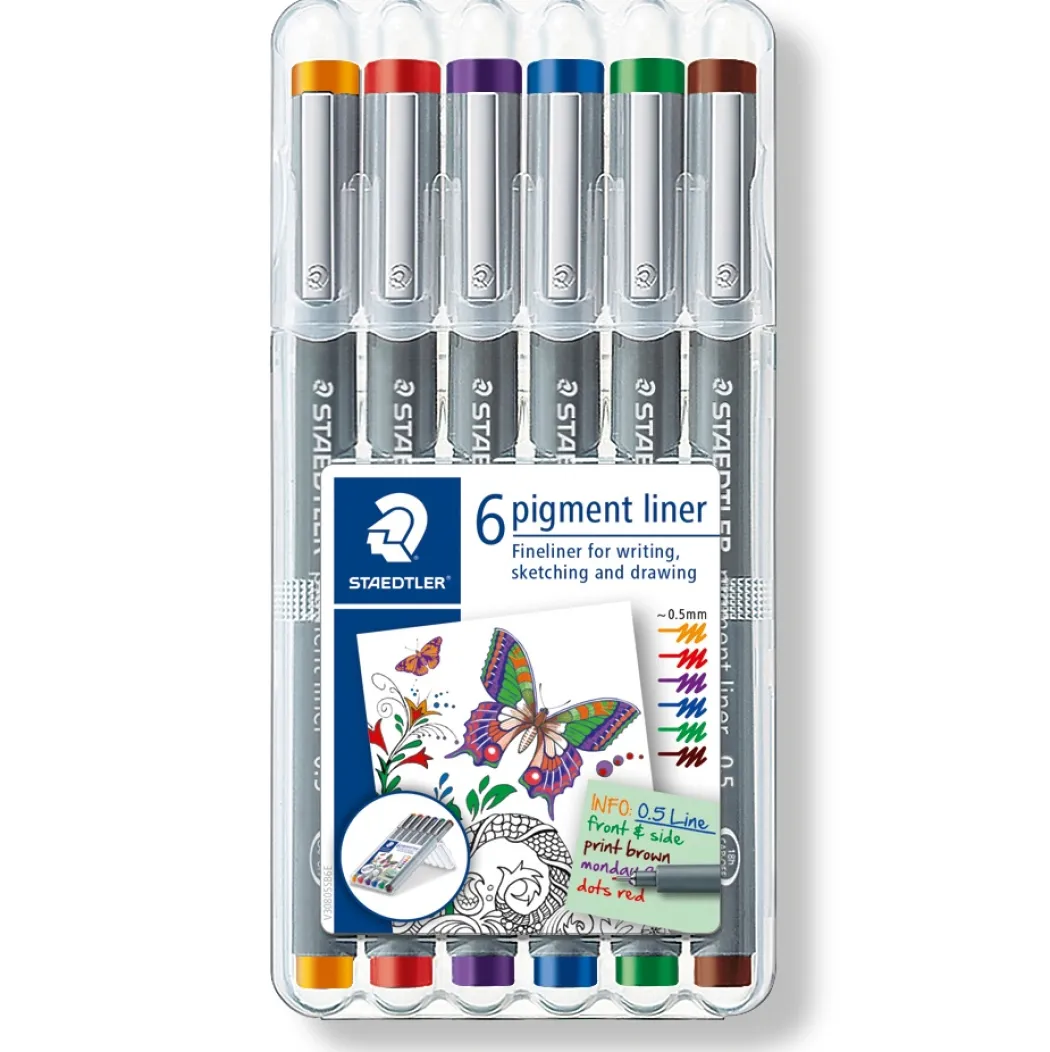 Pigment Liner Color 0.5 mm 6-set
