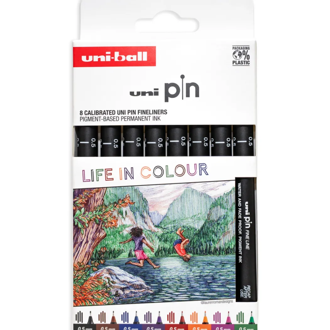 Pin Fine Line Colours 8-set