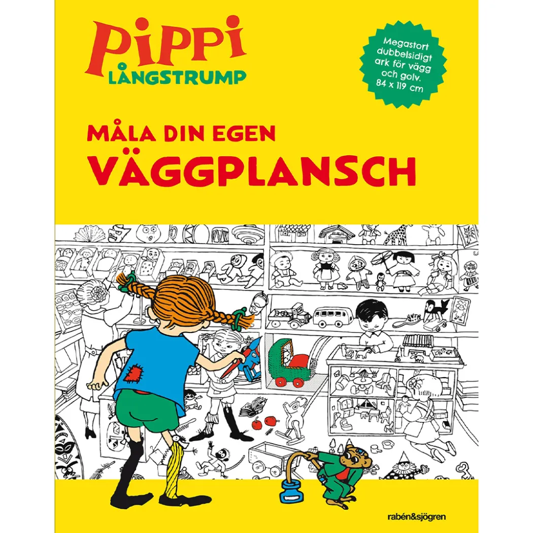 Pippi Långstrump - Måla din egen väggplansch