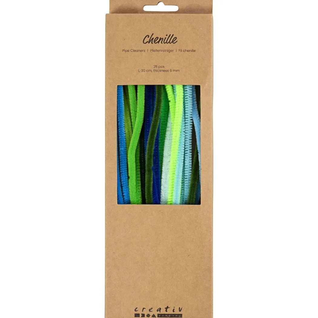 Piprensare 30 cm 25-pack Blågrön färgmix