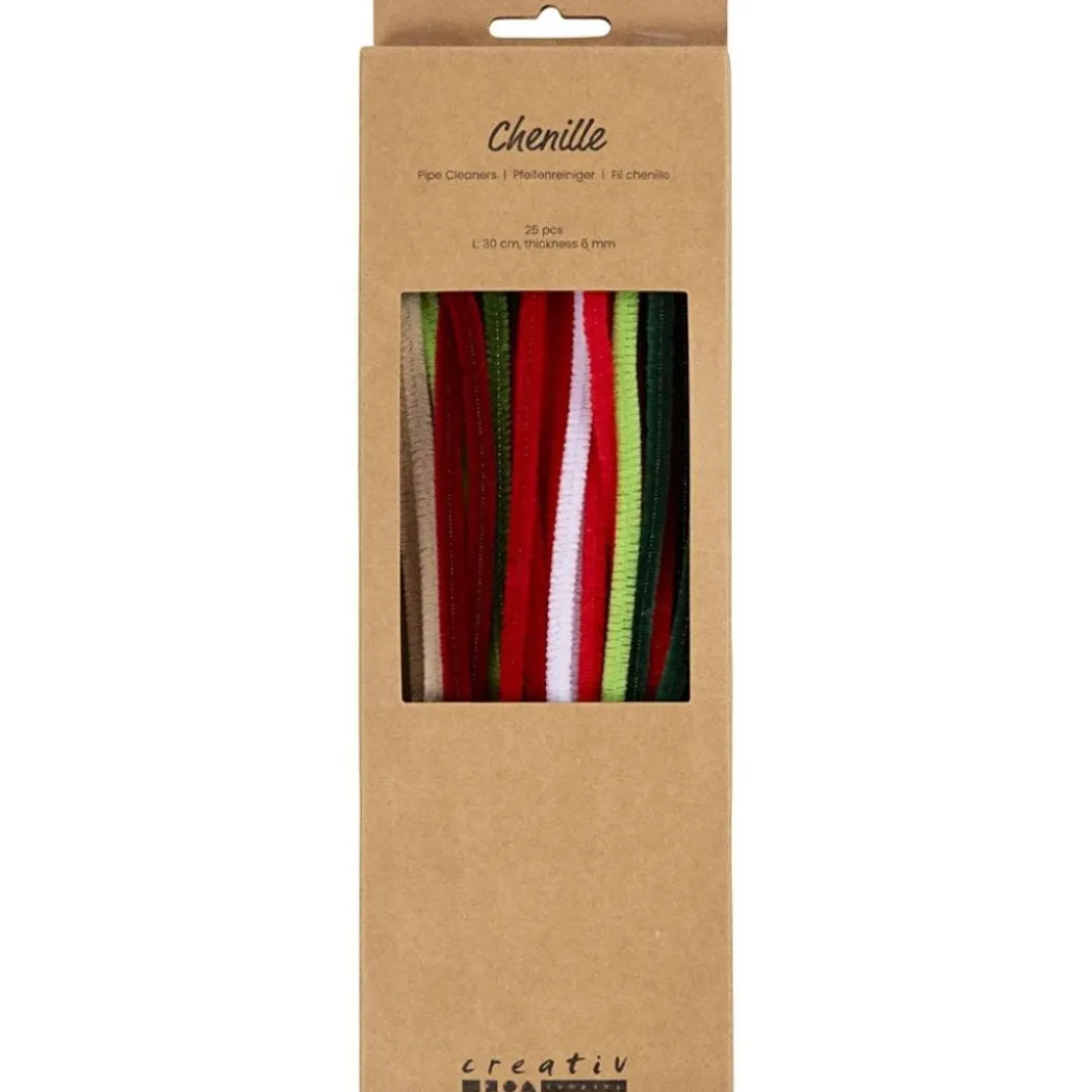 Piprensare 30 cm 25-pack Julfärger