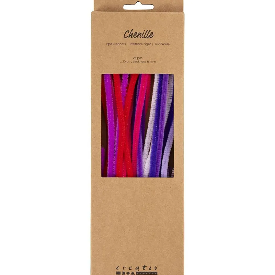 Piprensare 30 cm 25-pack Lilarosa färgmix
