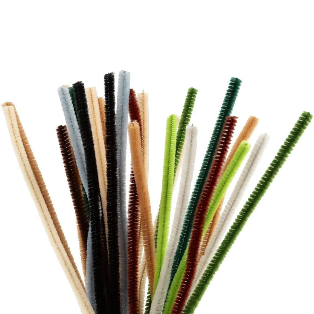 Piprensare 30 cm 25-pack Naturfärger
