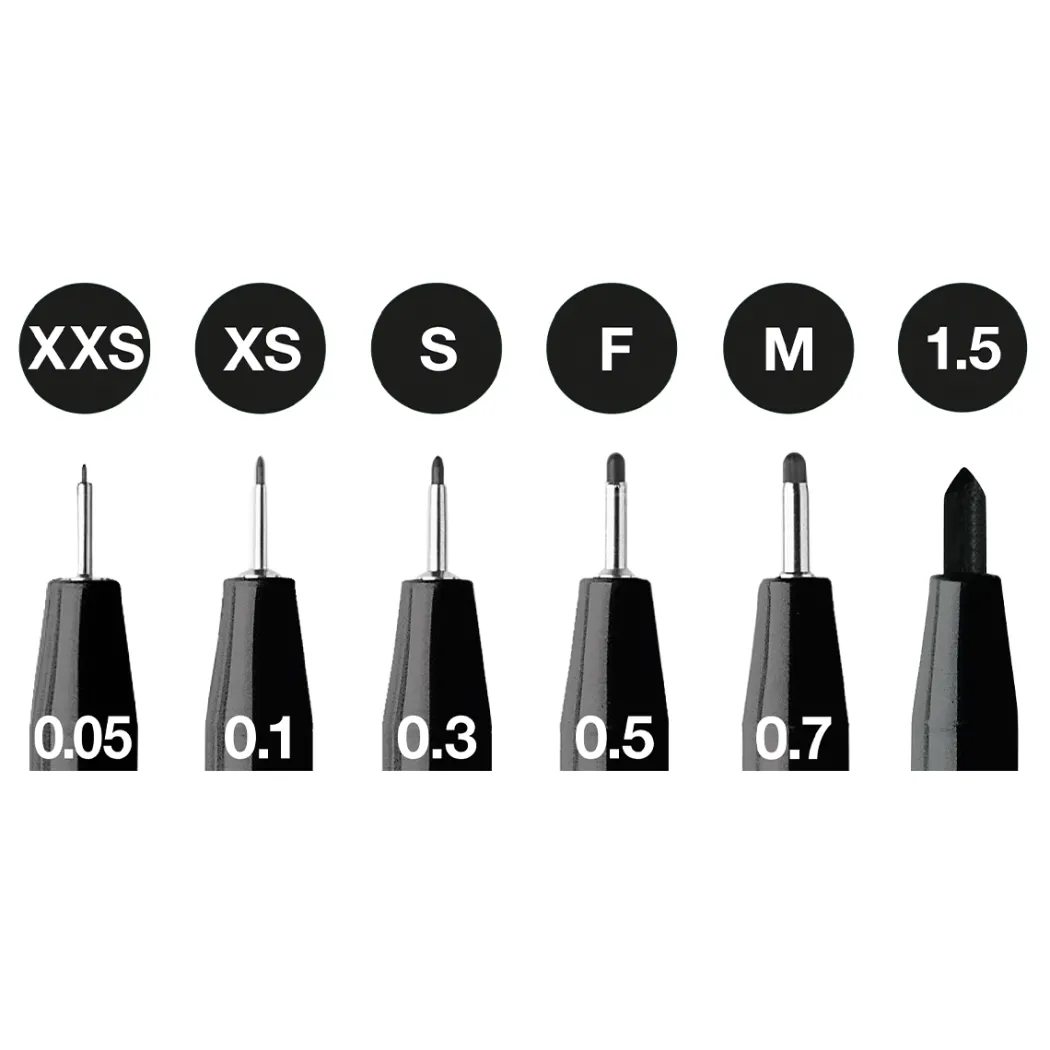 PITT Artist 6-pack Black