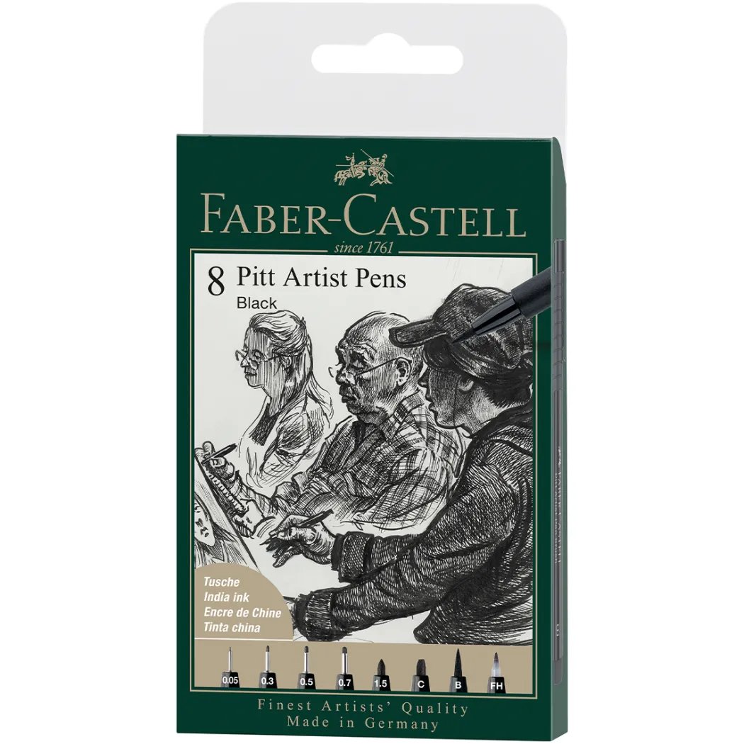 PITT Artist 8-pack Black