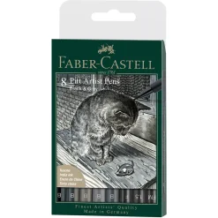 PITT Artist 8-pack Grey & Black