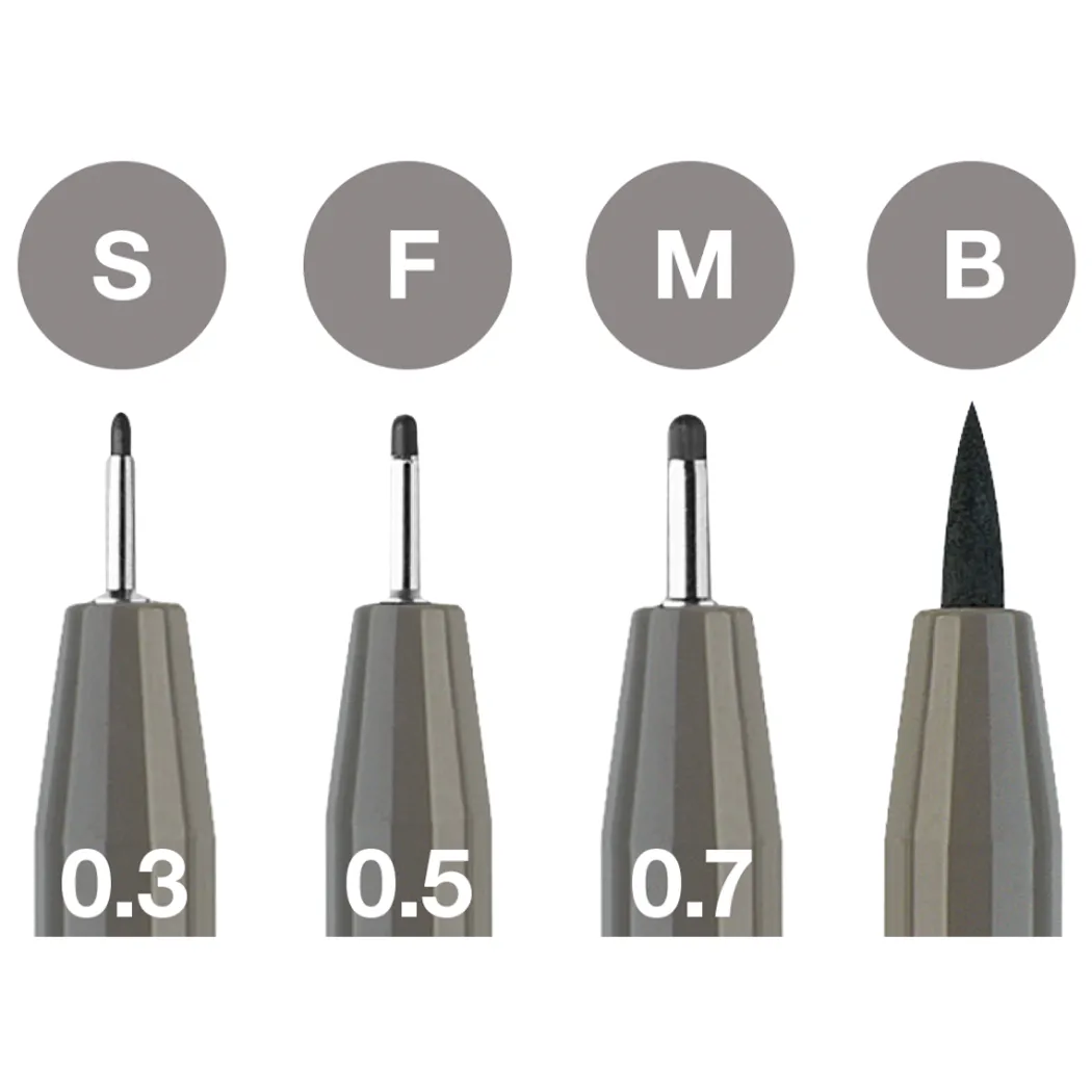 PITT Artist 4-pack Warm Grey