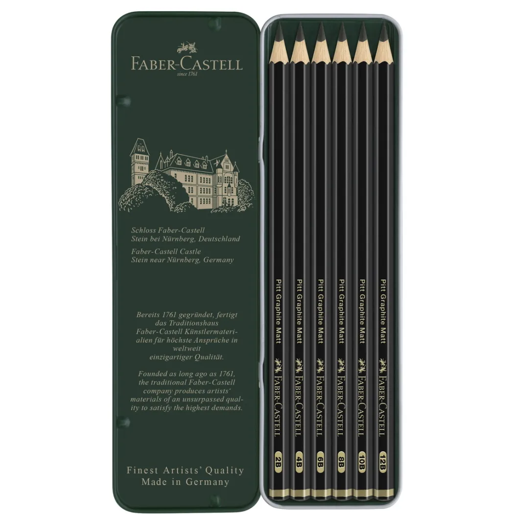 PITT Graphite Matt Blyertspenna 6-set