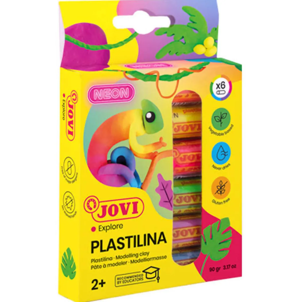 Plastilina Modellera 6-set Neon 15 g
